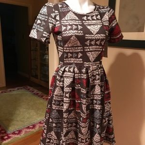 LULA ROE SIZE SMALL-NEW WITH TAGS GEOMETRIC DRESS